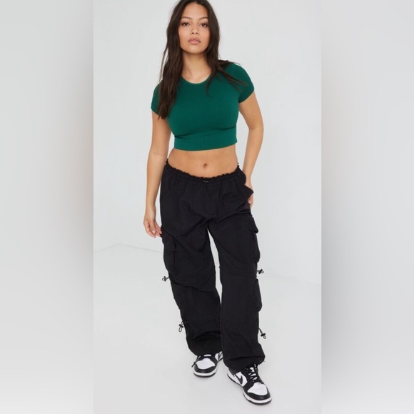 Garage Pants - Like New The Chloe Nylon parachute pants by Garage size small in black, sold out